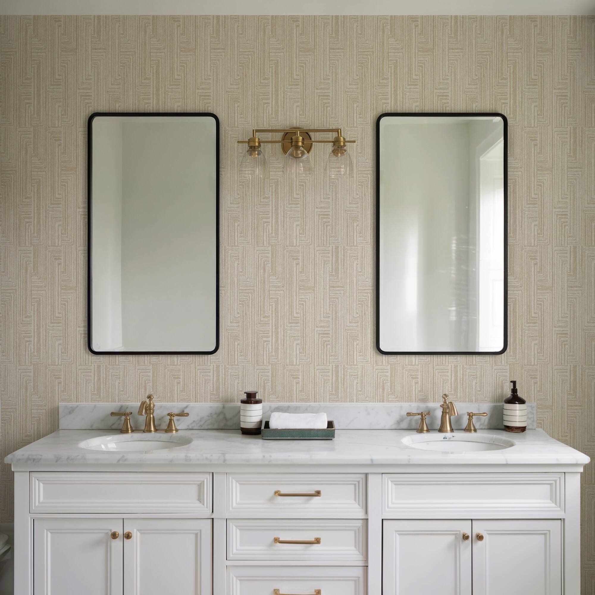 Designs Direct Threadline Geo Stitch Wallpaper